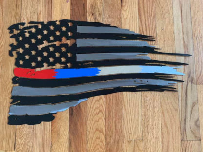 Custom Welded Tattered Metal America Flag USA | Elite Welding & Fabrication