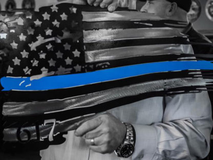 Custom Welded Tattered Metal America Flag USA Blue Strip | Elite Welding & Fabrication