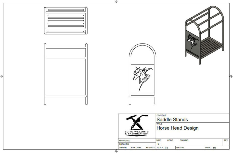 Saddle Stand Layout Diagram | Elite Welding & Fabrication