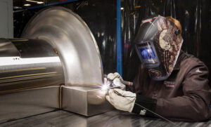 Welding stainless steel.