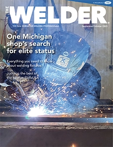 The cover of an issue of Welder magazine, a magazine where Elite Welding & Fabrication was featured.