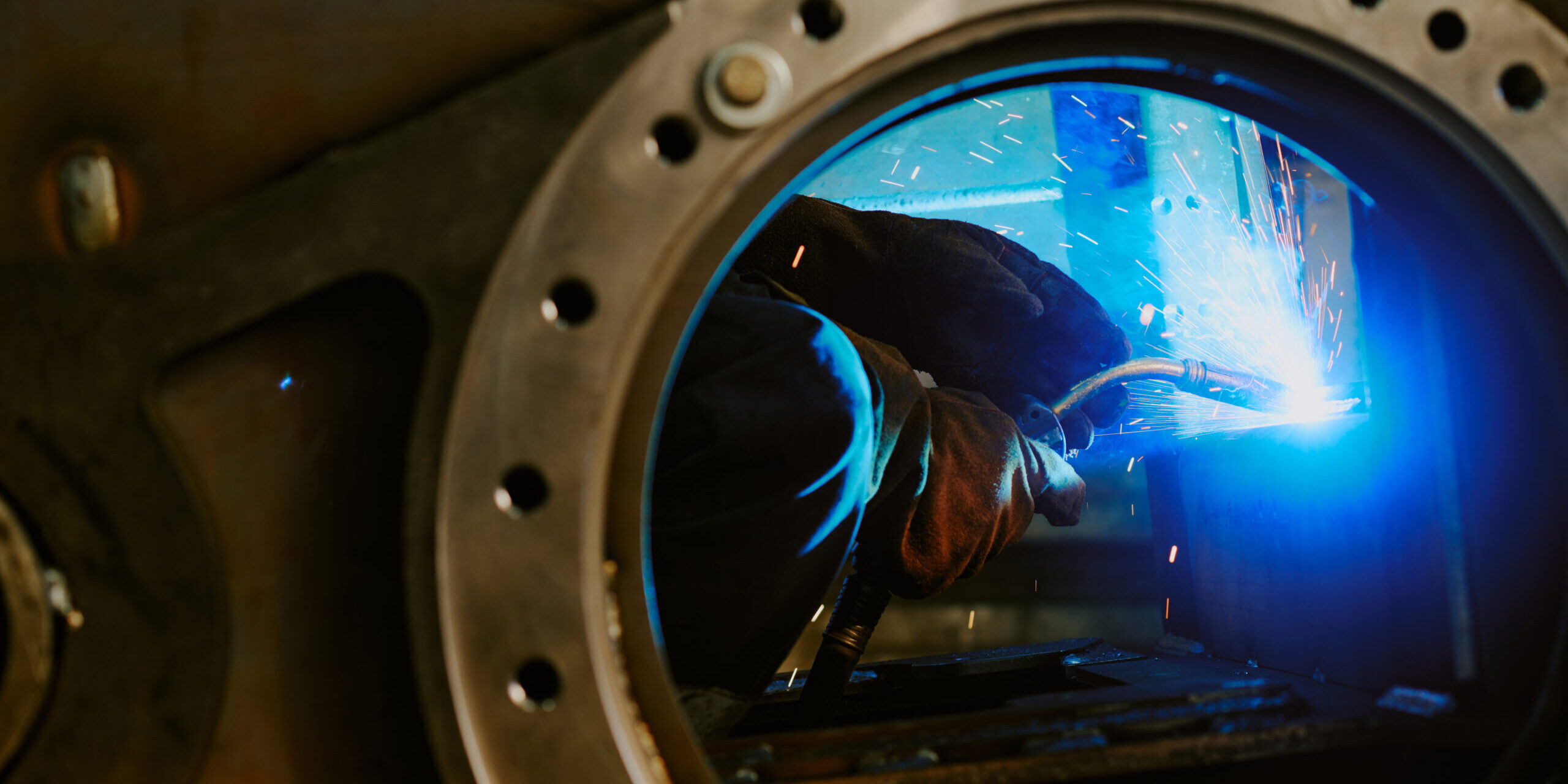 Hands Of Unrecognizable Welder Hands Of Unrecognizable Welder while they are welding.